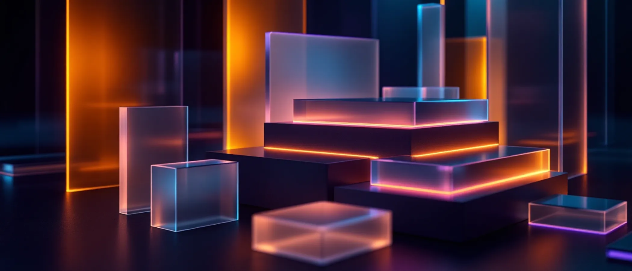 SaaS & MVP Builds — abstract digital product visual, illustrative only
